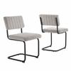 Parity Boucle Dining Side Chairs Set of 2 in Black Taupe