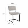 Parity Boucle Dining Side Chairs Set of 2 in Black Taupe