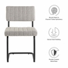 Parity Boucle Dining Side Chairs Set of 2 in Black Taupe