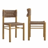 Parkland Outdoor Patio Rattan and Aluminum Dining Side Chairs Set of 2