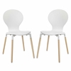 Path Dining Chair Set of 2 in White