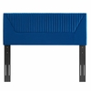 Patience Channel Tufted Performance Velvet Twin Headboard in Navy