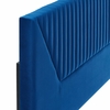 Patience Channel Tufted Performance Velvet Twin Headboard in Navy