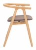 Peker Dining Chair Set of 2 in Brown & Natural