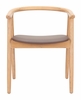 Peker Dining Chair Set of 2 in Brown & Natural