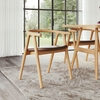 Peker Dining Chair Set of 2 in Brown & Natural