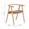 Peker Dining Chair Set of 2 in Brown & Natural