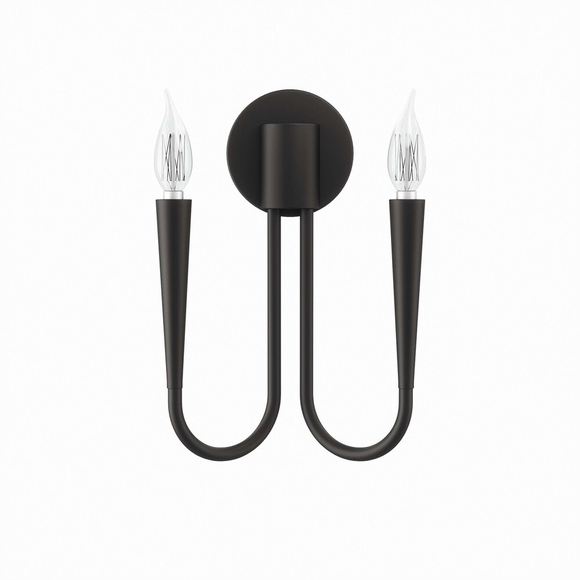 Penrose 2-Light Wall Sconce in Black