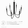 Penrose 6-Light Chandelier in Black