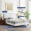 Peyton Performance Velvet Full Platform Bed in White