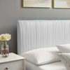 Peyton Performance Velvet Queen Platform Bed in White