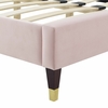Phillipa Performance Velvet King Platform Bed in Pink