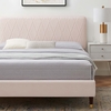 Phillipa Performance Velvet King Platform Bed in Pink