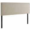 Phoebe Queen Fabric Headboard in Beige