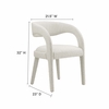 Pinnacle Boucle Upholstered Dining Chair Set of 2