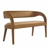 Pinnacle Performance Velvet Accent Bench in Brown