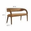 Pinnacle Performance Velvet Accent Bench in Brown
