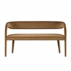 Pinnacle Performance Velvet Accent Bench in Brown