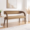 Pinnacle Performance Velvet Accent Bench in Brown