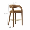 Pinnacle Performance Velvet Bar Stool Set of 2