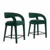 Pinnacle Performance Velvet Counter Stool Set of 2