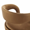 Pinnacle Performance Velvet Counter Stool Set of 2 in Brown Gold