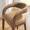 Pinnacle Performance Velvet Counter Stool Set of 2 in Brown Gold