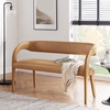 Pinnacle Vegan Leather Accent Bench in Tan