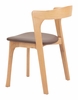 Pioro Dining Chair Set of 2 in Brown & Natural