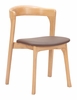 Pioro Dining Chair Set of 2 in Brown & Natural