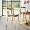 Pioro Dining Chair Set of 2 in Brown & Natural