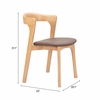 Pioro Dining Chair Set of 2 in Brown & Natural