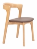Pioro Dining Chair Set of 2 in Brown & Natural