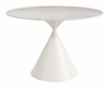 Plinn Dining Table in Light Beige & White