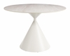 Plinn Dining Table in Light Beige & White