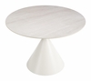 Plinn Dining Table in Light Beige & White