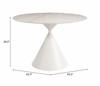 Plinn Dining Table in Light Beige & White