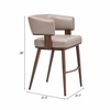 Poise Counter Stool in Brown & Walnut