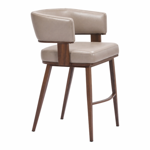 Poise Counter Stool in Brown & Walnut