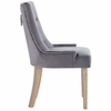 Pose Dining Chair Velvet Set of 2 in Gray