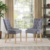Pose Dining Chair Velvet Set of 2 in Gray