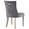 Pose Velvet Dining Chair in Gray