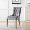 Pose Velvet Dining Chair in Gray