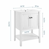 Prestige 24" Bathroom Vanity in White White