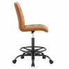 Prim Armless Vegan Leather Drafting Chair