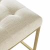 Privy Gold Stainless Steel Upholstered Fabric Counter Stool
