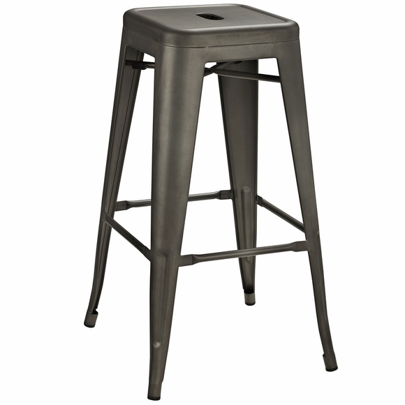 Promenade Backless Bar Stool in Brown