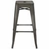 Promenade Backless Bar Stool in Brown