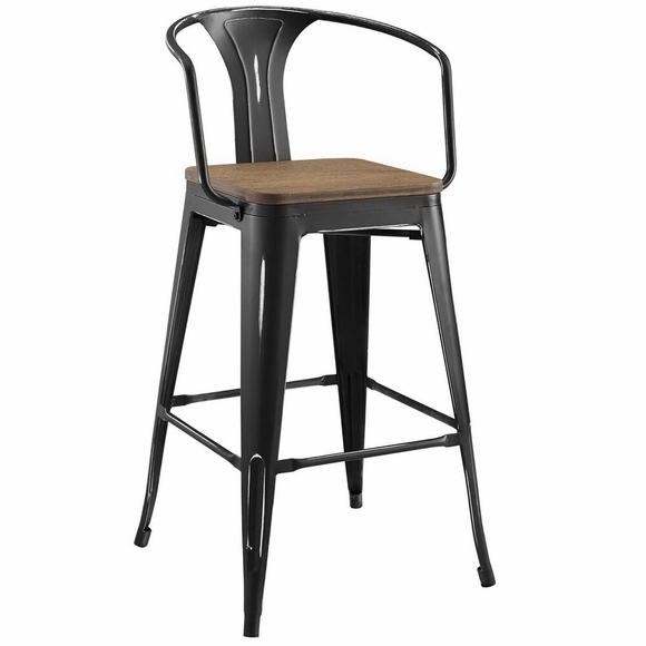 Promenade Bar Stool MID-2818 in Black