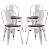 Promenade Dining Side Chair Set of 4 in White